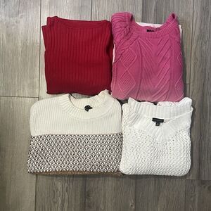 Talbots Sweaters Women's M Striped Colorful Knitted Long Sleeve Bundle